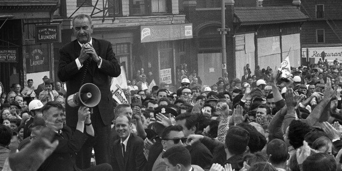 President Johnson Campaign Rally